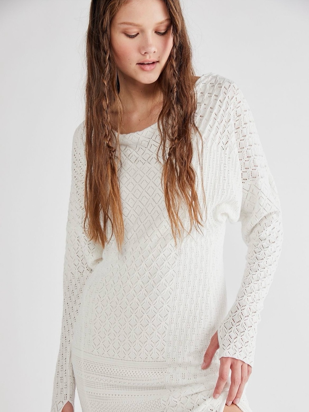 NWT Free People Kiki Midi Dress, Size M, Ivory